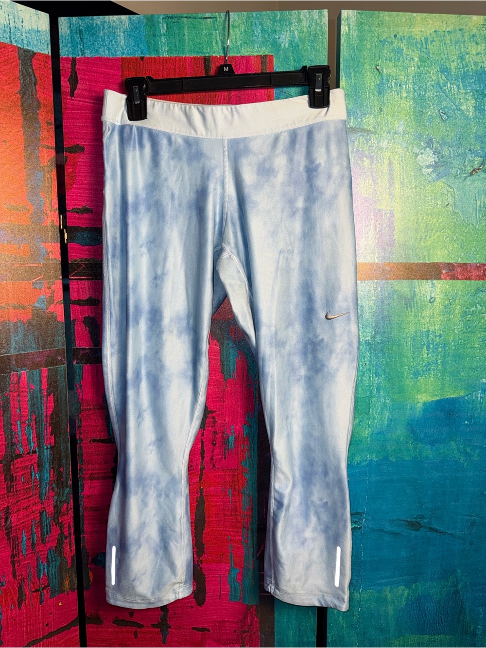 Nike Blue Tie-Dye Capri Leggings